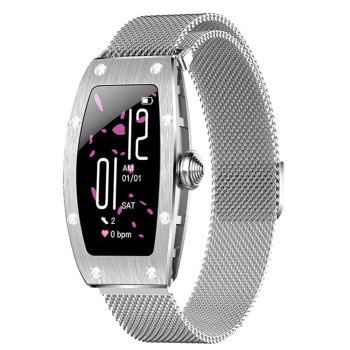 Smartwatch K18 Svarovski 1.14 cala 80 mAh srebrny
