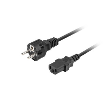 Kabel zasilający CEE 7/7 - IEC 320 C13 1.8m VDE prosty, czarny