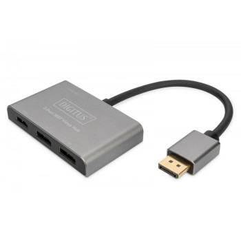 Hub/Koncentrator 3-portowy DisplayPort na 2xDisplayPort/1xHDMI 4K 60Hz UHD 0,2m