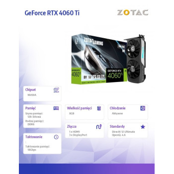 Karta graficzna GeForce RTX 4060 Ti Twin Edge OC 8GB GDDR6 128bit