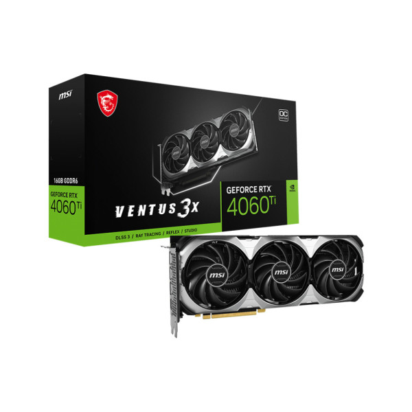 MSI GEFORCE RTX 4060 TI VENTUS 3X 16G OC karta graficzna NVIDIA 16 GB GDDR6 MSI GEFORCE RTX 4060 TI VENTUS 3X 16G OC karta graficzna NVIDIA 16 GB GDDR6