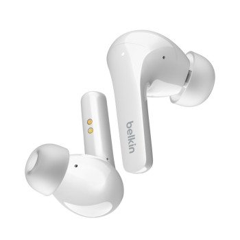 Belkin SOUNDFORM Flow Zestaw słuchawkowy Bezprzewodowy Douszny Połączenia muzyka USB Type-C Bluetooth Biały