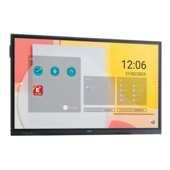 Sharp PN-LC752 Płaski panel Digital Signage 190,5 cm (75") LCD Wi-Fi 450 cd m² 4K Ultra HD Czarny Ekran dotykowy Procesor