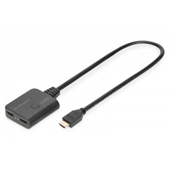 Kabel Rozdzielacz/Splitter HDMI 2.0 UHD 4K 60Hz Typ HDMI A/2xHDMI A M/Ż 0,5m Czarny