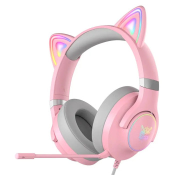 Słuchawki gamingowe X30 kocie uszy Różowe