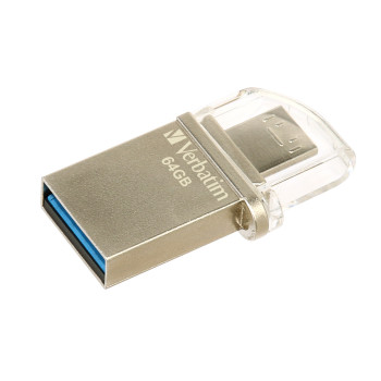Verbatim Store 'n' Go OTG Micro pamięć USB 64 GB USB Type-A   Micro-USB 3.2 Gen 1 (3.1 Gen 1) Srebrny