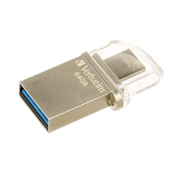 Verbatim Store 'n' Go OTG Micro pamięć USB 64 GB USB Type-A Micro-USB 3.2 Gen 1 (3.1 Gen 1) Srebrny Verbatim Store 'n' Go OTG Micro pamięć USB 64 GB USB Type-A Micro-USB 3.2 Gen 1 (3.1 Gen 1) Srebrny