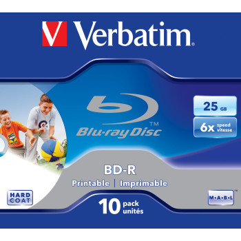 Verbatim BD-R SL 25GB 6x Printable 10 Pack Jewel Case 10 szt.