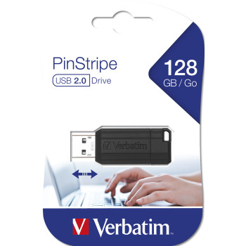 Verbatim PinStripe 128GB pamięć USB USB Typu-A 2.0 Czarny