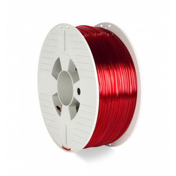 Verbatim 55062 materiały drukarskie 3D Politereftalan etylenu glikolu (PETG) Czerwony, Przezroczysty 1 kg