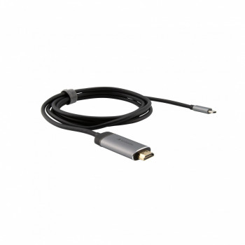 Verbatim 49144 adapter kablowy 1,5 m USB Type-C HDMI Czarny, Srebrny