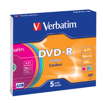Verbatim DVD-R Colour 4,7 GB 5 szt.