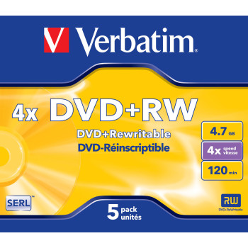 Verbatim DVD+RW Matt Silver 4,7 GB 5 szt.
