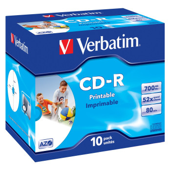 Verbatim CD-R AZO Wide Inkjet Printable 700 MB 10 szt.