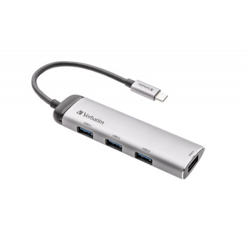 Verbatim USB-C Multiport Hub USB 3.2 Gen 1 (3.1 Gen 1) Type-C 5000 Mbit s Szary