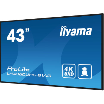 iiyama PROLITE Cyfrowa tablica A 108 cm (42.5") LED Wi-Fi 500 cd m² 4K Ultra HD Czarny Procesor wbudowany Android 11 24 7