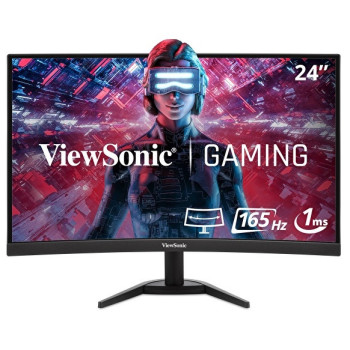Viewsonic VX Series VX2418C monitor komputerowy 61 cm (24") 1920 x 1080 px LCD Czarny