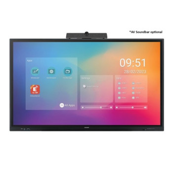 Sharp PN-LC652 Płaski panel Digital Signage 165,1 cm (65") LCD Wi-Fi 450 cd m² 4K Ultra HD Czarny Ekran dotykowy Procesor