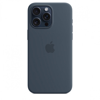 Etui silikonowe z MagSafe do iPhonea 15 Pro Max - sztormowy błękit