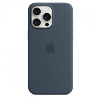 Etui silikonowe z MagSafe do iPhonea 15 Pro Max - sztormowy błękit