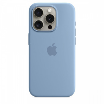 Etui silikonowe z MagSafe do iPhonea 15 Pro - zimowy błękit
