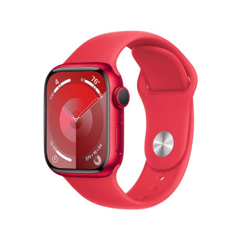 Watch Serie 9 GPS, 45mm Koperta z aluminium z edycji (PRODUCT)RED z paskiem sportowy z edycji (PRODUCT)RED - S/M