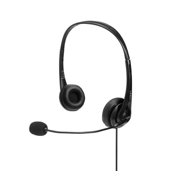 Lindy 42870 słuchawki zestaw słuchawkowy Przewodowa Opaska na głowę Połączenia muzyka USB Typu-A Czarny