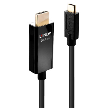 Lindy 43292 adapter kablowy 2 m USB Type-C HDMI Typu A (Standard) Czarny