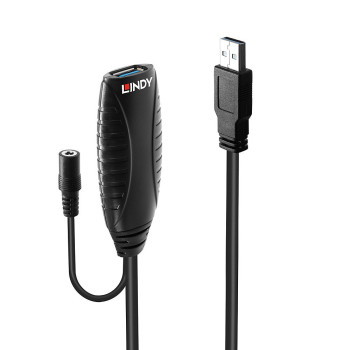 Lindy 43156 kabel USB 10 m USB 3.2 Gen 1 (3.1 Gen 1) USB A Czarny