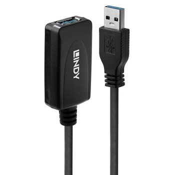 Lindy 43155 kabel USB 5 m USB 3.2 Gen 1 (3.1 Gen 1) USB A Czarny
