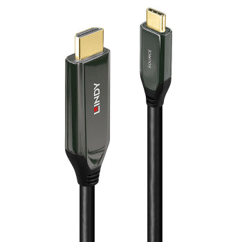 Lindy 43367 adapter kablowy 1 m USB Type-C HDMI Typu A (Standard) Czarny