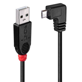 Lindy 31977 kabel USB 2 m USB 2.0 USB A Micro-USB B Czarny