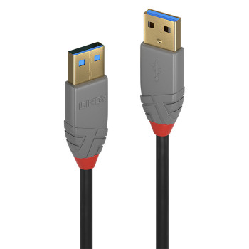 Lindy 36754 kabel USB 5 m USB 3.2 Gen 1 (3.1 Gen 1) USB A Czarny, Szary