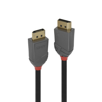 Lindy 36481 kabel DisplayPort 1 m Czarny, Szary