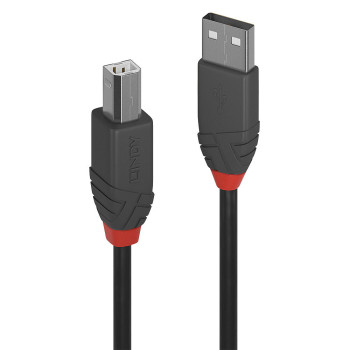 Lindy 36674 kabel USB 3 m USB 2.0 USB A USB B Czarny