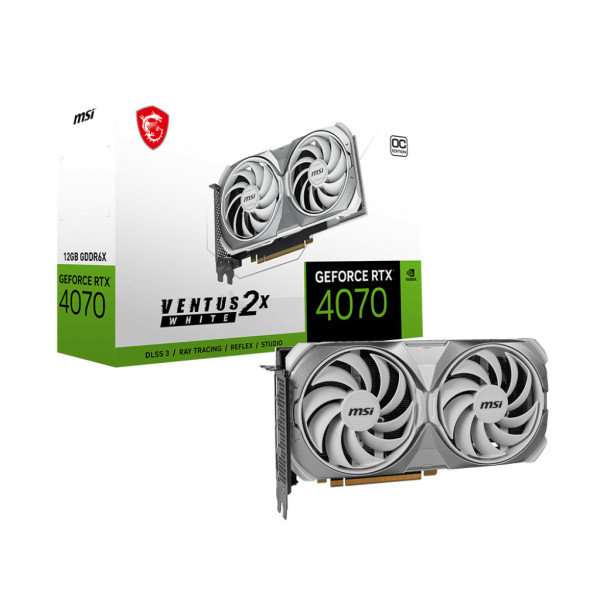 MSI GeForce RTX 4070 VENTUS 2X WHITE 12G OC NVIDIA 12 GB GDDR6X MSI GeForce RTX 4070 VENTUS 2X WHITE 12G OC NVIDIA 12 GB GDDR6X