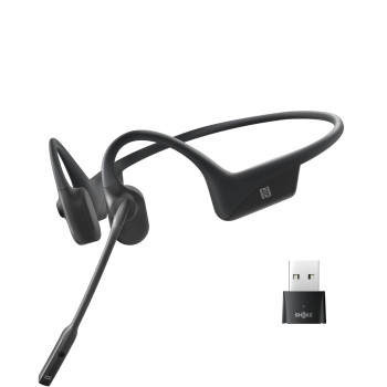 SHOKZ OpenComm UC - Black Zestaw słuchawkowy Bezprzewodowy Nauszny Biuro centrum telefoniczne Bluetooth Czarny