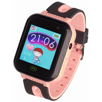 Garett Electronics Kids Fine 3,66 cm (1.44") LCD Cyfrowy Ekran dotykowy 4G Czarny, Różowy GPS