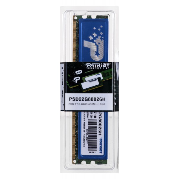 Pamięć Patriot Memory PSD22G80026H (DDR2 DIMM, 1 x 2 GB, 800 MHz, CL6) Pamięć Patriot Memory PSD22G80026H (DDR2 DIMM, 1 x 2 GB, 800 MHz, CL6)