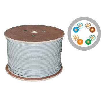 Kabel teleinformatyczny U/UTP kat.5E PVC 100% Miedź 500m - 10 lat gwarancji