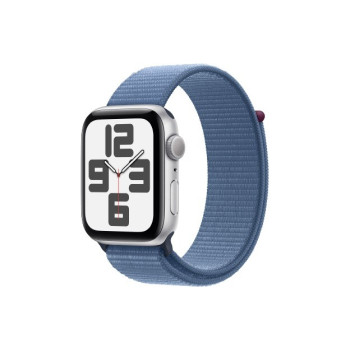 Watch SE GPS, 44mm Koperta z aluminium w kolorze srebrnym z opaską sportową w kolorze zimowego błękitu