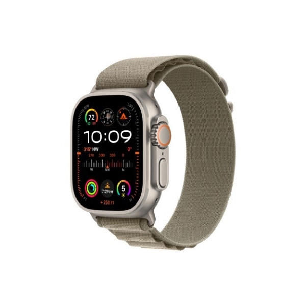 Watch Ultra 2 GPS + Cellular, 49mm Koperta z tytanu z opaską Alpine w kolorze moro - M Watch Ultra 2 GPS + Cellular, 49mm Koperta z tytanu z opaską Alpine w kolorze moro - M