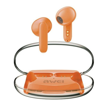 Słuchawki Bluetooth 5.3 T85 ENC TWS pomarańczowe