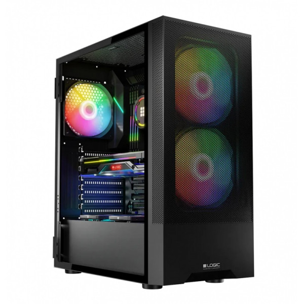Obudowa komputerowa Arya ARGB USB 3.0 Midi Tower Czarny Obudowa komputerowa Arya ARGB USB 3.0 Midi Tower Czarny