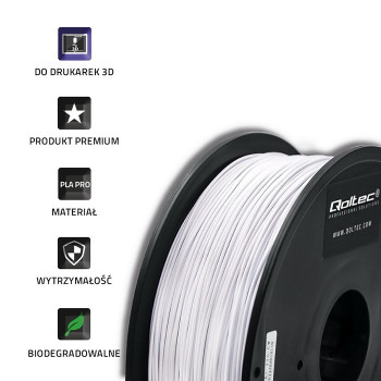 Profesjonalny filament do druku 3D PLA PRO 1.75mm 1kg Biały