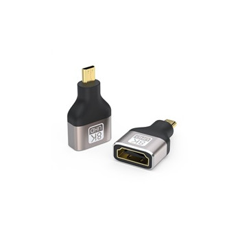 PREMIUMCORD Adapter 8K HDMI Typ A - micro HDMI Typ D, kovová, pozlacená