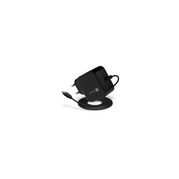 CONNECT IT C-Power Mini univerzální notebookový adaptér USB-C, PD 67 W, černá CONNECT IT C-Power Mini univerzální notebookový adaptér USB-C, PD 67 W, černá