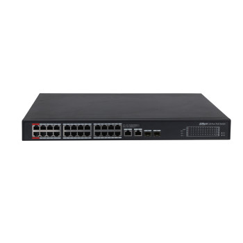 Dahua Technology PoE PFS3228-24GT-360 Nie zarządzany L2 Gigabit Ethernet (10 100 1000) Obsługa PoE Czarny