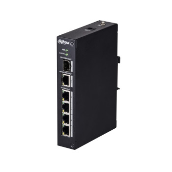 Dahua Technology Access DH-PFS3106-4T łącza sieciowe Nie zarządzany L2 Fast Ethernet (10 100) Czarny