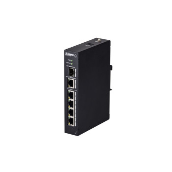 Dahua Technology PFL2106-4ET-96 łącza sieciowe Fast Ethernet (10 100) Obsługa PoE Czarny
